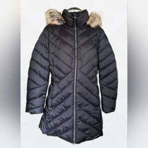 Lands' End Women's Black Puffer Jacket Size Small (6-8) 80% Down 20% Feather